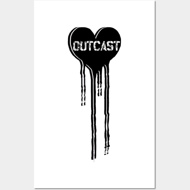 Outcast Dripping Heart Wall Art by adorkabledustinwood